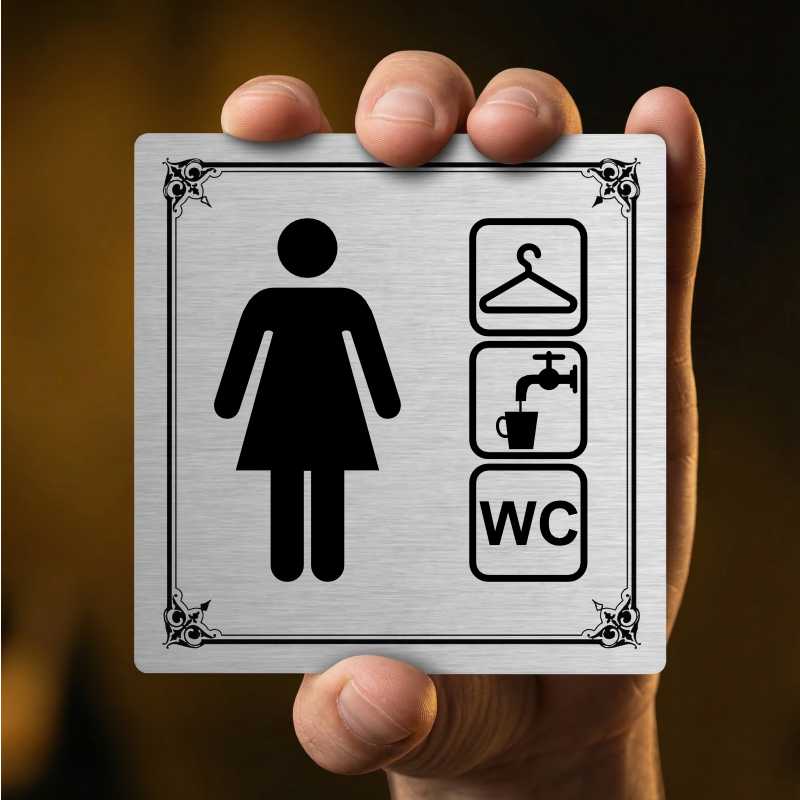 Šatna ženy, wc, 118x118mm, stříbrná, Utah